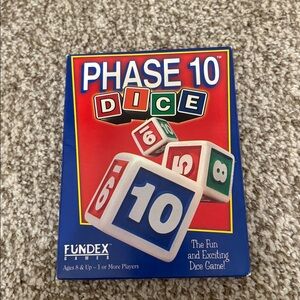 Rare PHASE 10 DICE game by Fundex 1998 New with SEALED diced